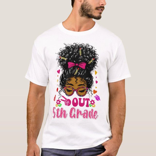 Camisa De Graduação 5 Para Meninas Negras 5 Gra (Frente)