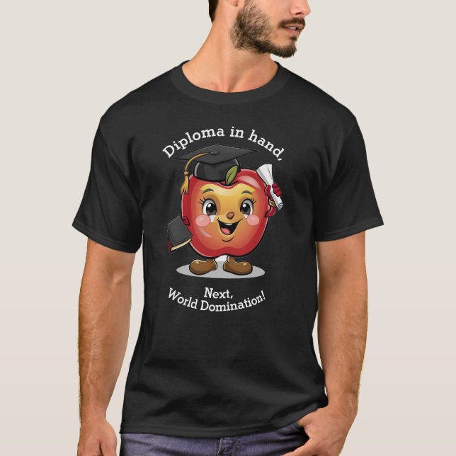 Camisa De Graduação Cuta Editar Nome Texto Maçã Ve (Frente)