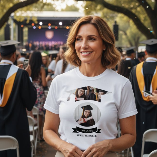 Camisa De Graduação Pais Moderna E Orgulhosa Com F (Criador carregado)
