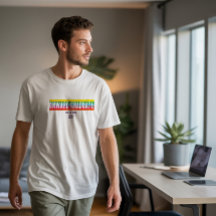 Camisa de Graduado Moderna com Arco-Íris Confiante