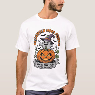 Camisa de Gravura Vintage de Abóbora de Halloween