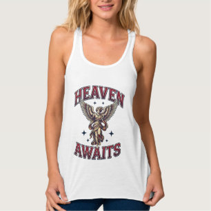 Camisa de gravura vintage de anjo gótico O Céu Esp