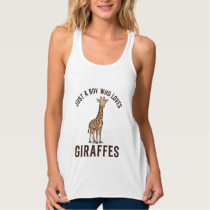 Camisa de Gravura Vintage de Menino que Ama Girafa