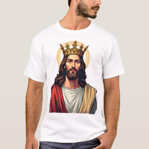 Camisa de Gravura Vintage King Jesus Banner 2