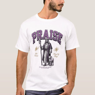 Camisa de Gravura Vintage Louve o Rei dos Reis