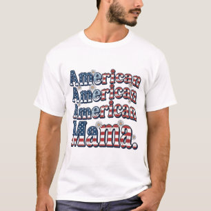 Camisa de Gravura Vintage Patriótica Mama American