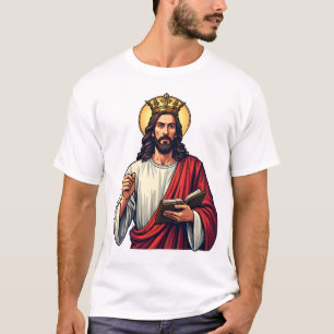 Camisa de Gravura Vintage Rolo da Coroa de Jesus 2