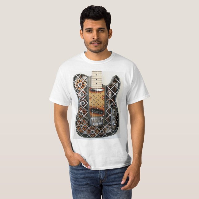 Camisa De Guitarra Steampunk (Frente Completa)