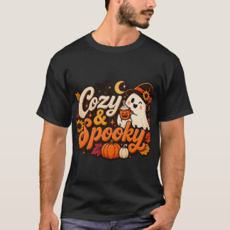 Camisa de Halloween Aconchegante e Assustadora