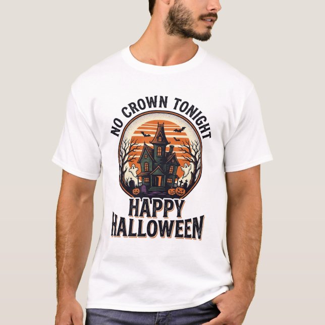 Camisa de Halloween Assombrada Com Arte da Mansão  (Frente)