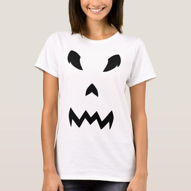 Camisa De Halloween Com Cara De Abóbora (Frente)