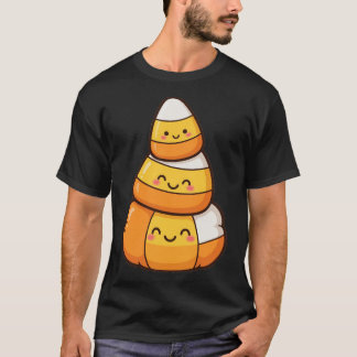 Camisa de Halloween com Pilha de Doces de Milho Fo