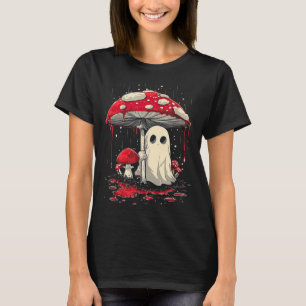 Camisa de Halloween Cottagecore Fantasma Cogumelo