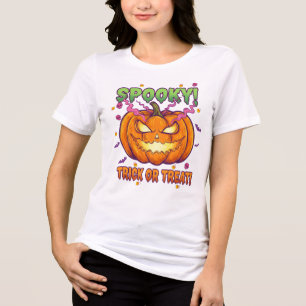 Camisa de Halloween da Abóbora Assustadora Doce