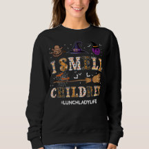 Camisa de Halloween da Senhora do Almoço 'Eu Sinto