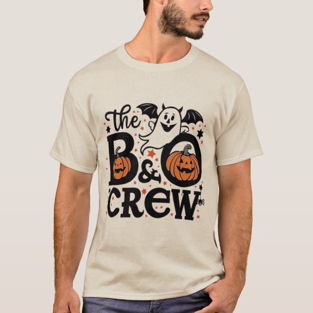 Camisa De Halloween Da Tripulação Do Boo - Engraça (Frente)