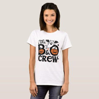 Camisa De Halloween Da Tripulação Do Boo - Engraça