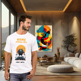 Camisa de Halloween da Tripulação do Lobisomem Per