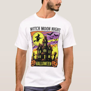 Camisa de Halloween de Bruxa Casa Assombrada Vinta