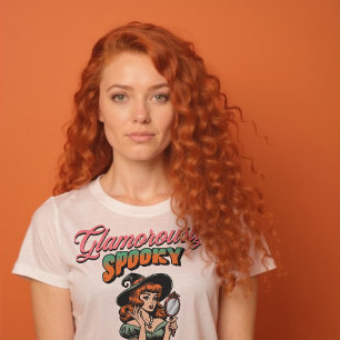 Camisa de Halloween de bruxa Glamorosamente Spooky