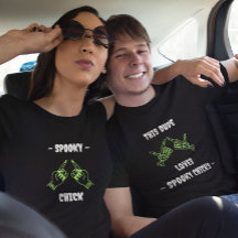 Camisa de Halloween de Casal Spooky Chick