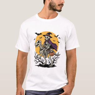 Camisa de Halloween de Dinossauro Esqueleto Vintag