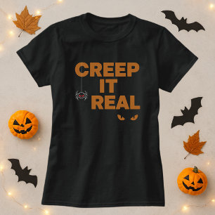 Camisa De Halloween Divertida; Aranha E Olhos Reai