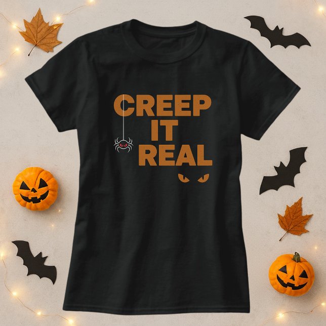Camisa De Halloween Divertida; Aranha E Olhos Reai (Criador carregado)