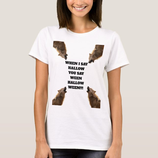 Camisa de Halloween do lobo Rocker (Frente)