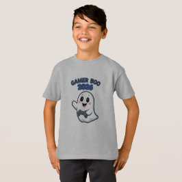 Camisa de Halloween infantil Gamer Boo Fofo 2026,