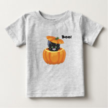 Camisa de Halloween para Crianças com Gatinho e Ab