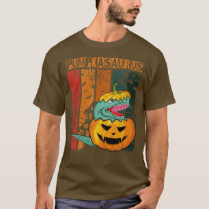 Camisa De Halloween Pumpkasaurus Dinossauros Crian