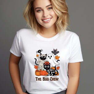 Camisa de Halloween The Boo Crew – Preto e Laranja