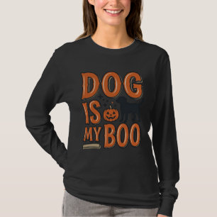 Camisa de Halloween Vintage Dog Is My Boo Design_1