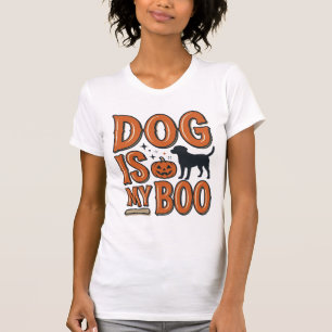 Camisa de Halloween Vintage Dog Is My Boo Design_1