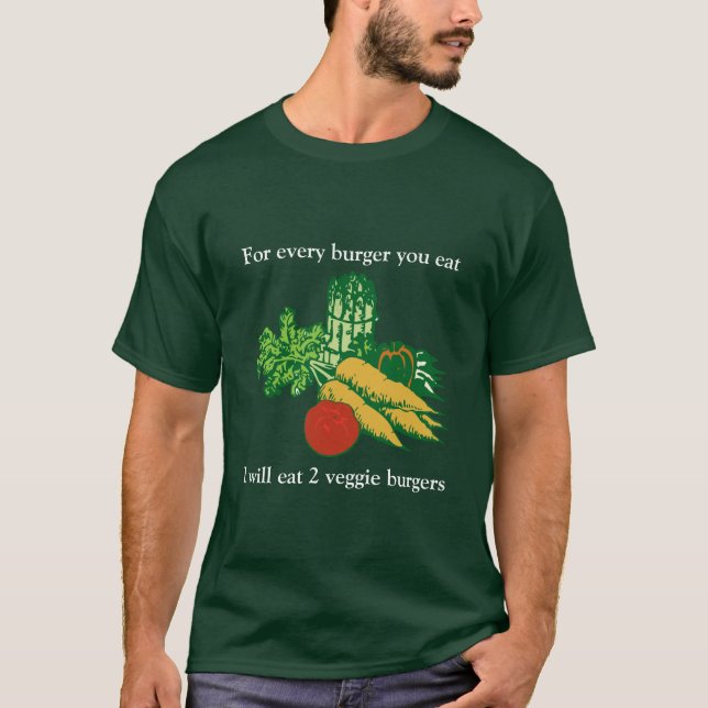 camisa de hambúrguer vegetariana (Frente)