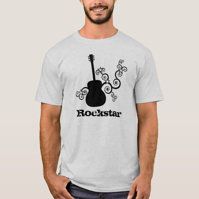Camisa de homem da guitarra Rockstar (Frente)