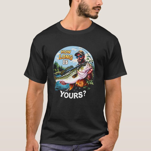 Camisa de homem de pesca de robalo Design de perca (Frente)