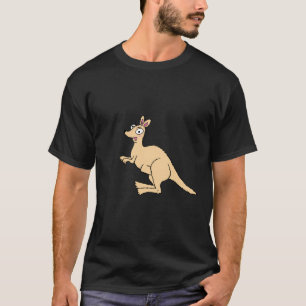 Camisa de homens canguru de desenho animado