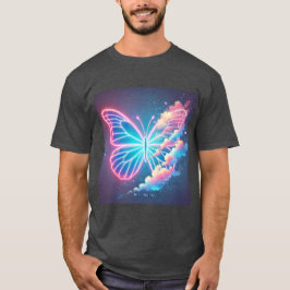 Camisa de Homens de Amor com Borboleta Brilhante