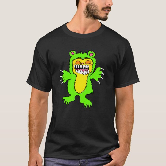 Camisa de homens de urso de pelúcia malvado  (Frente)