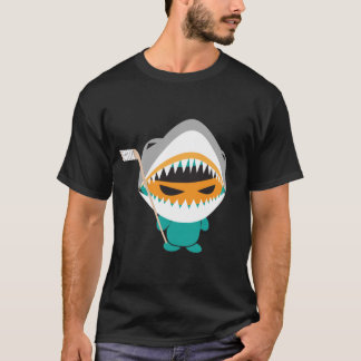 camisa de hóquei em tubarão ninja zangada