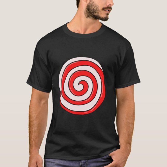Camisa de hortelã-pimenta Doce de Natal Longa (Frente)