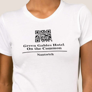 Camisa de hotel ou restaurante com código QR T-Shi
