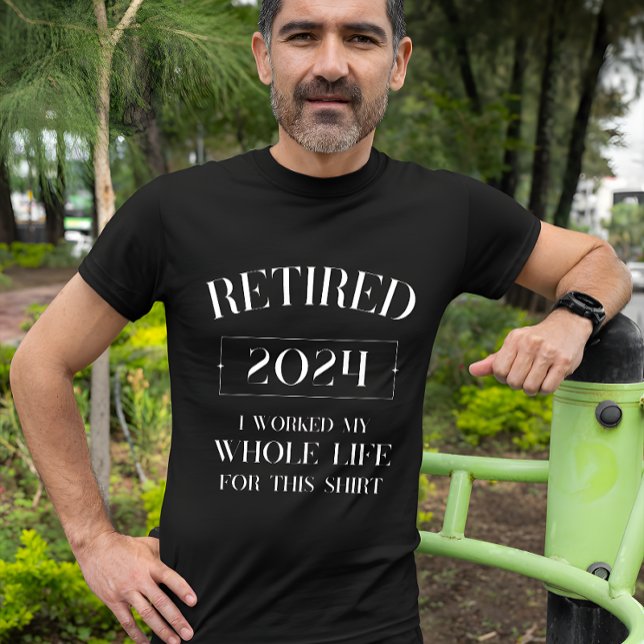 Camisa de humor aposentada de 2024 para homens e m (Criador carregado)