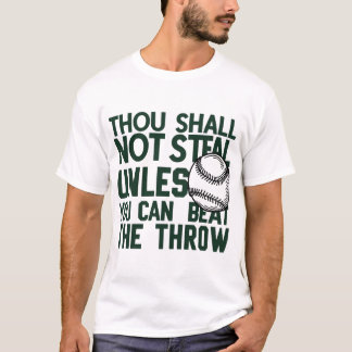 Camisa de humor com beisebol para roubar
