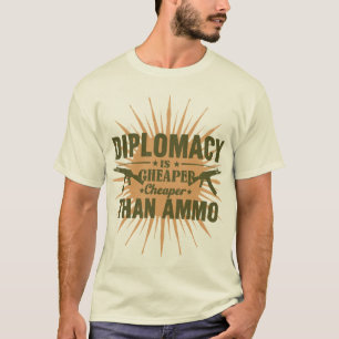 Camisa de Humor Militar Retro Sátira de Guerra V