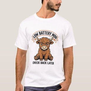 Camisa de Humor Offline Engraçada Vaca das Terras 