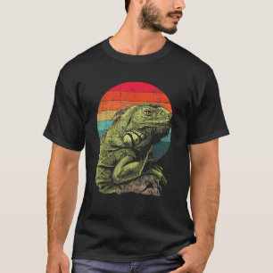 Camisa de Iguana Retrô Pôr do Sol Réptil Herpetólo