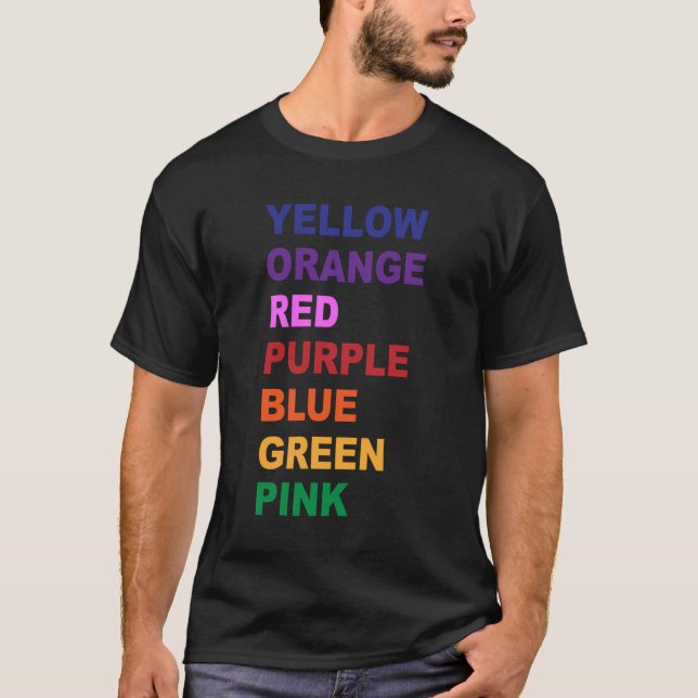 Camisa de ilusão óptica - Camisa arco-íris (Frente)